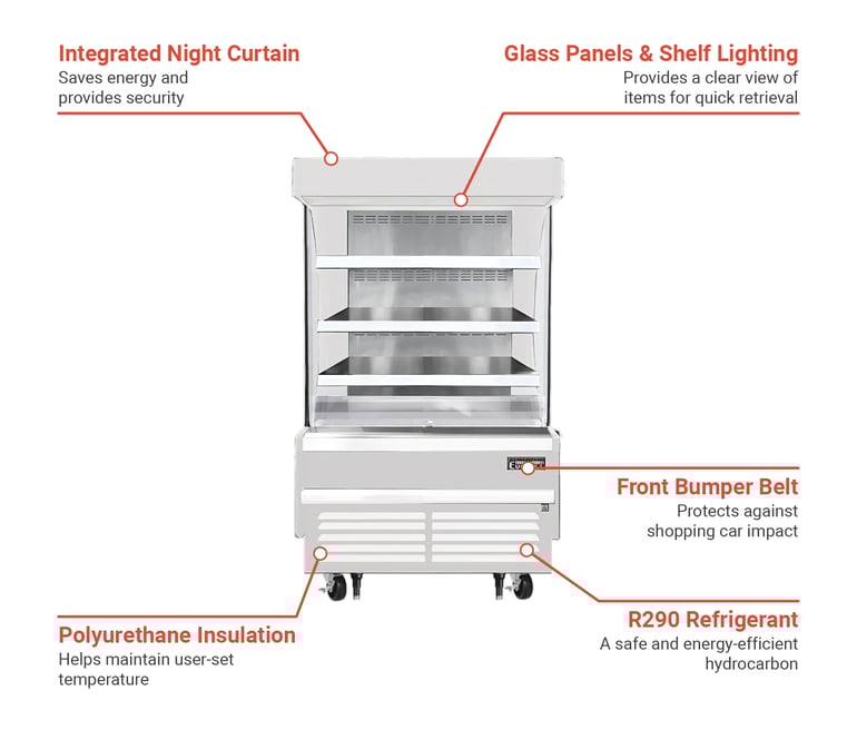 Everest Refrigeration EOMV36W28S Features