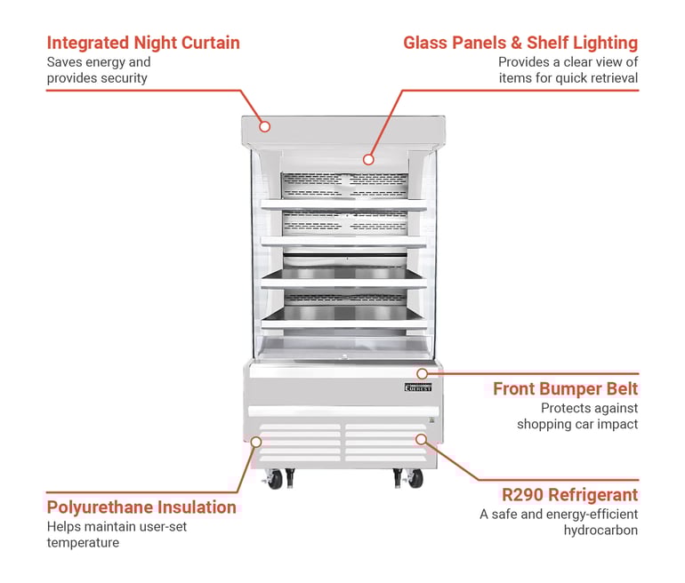 Everest Refrigeration EOMV36W28T Features