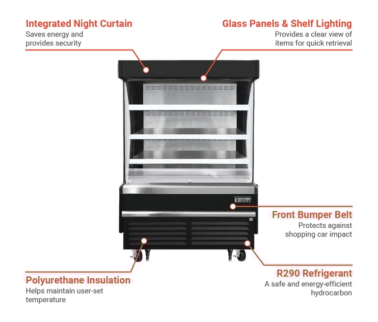 Everest Refrigeration EOMV48B28S Features
