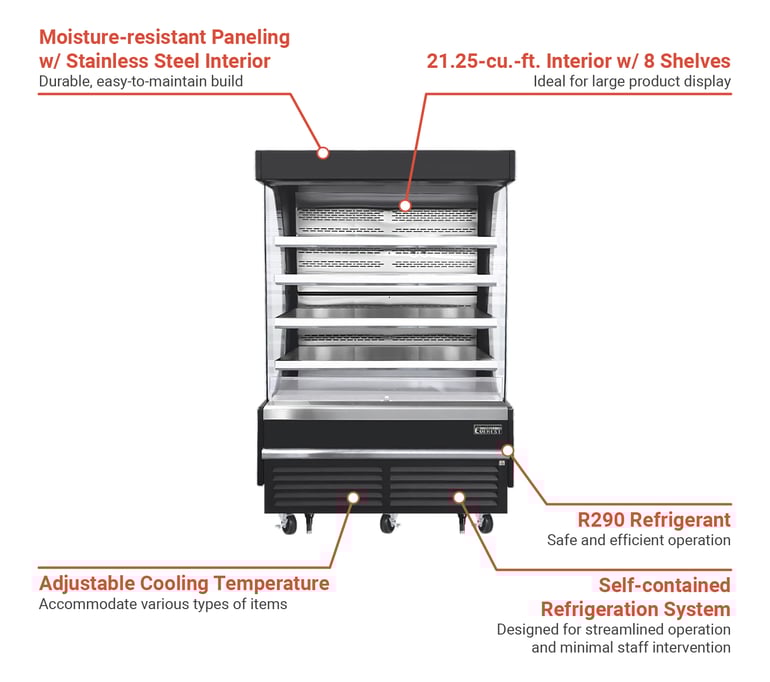 Everest Refrigeration EOMV60B28T Features