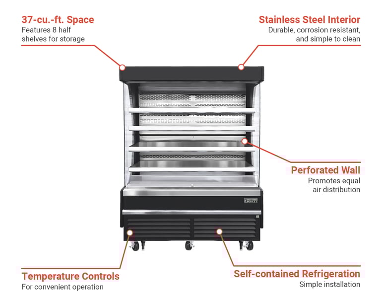 Everest Refrigeration EOMV72B35T Features
