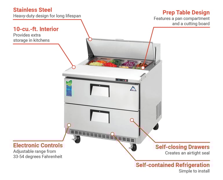 Everest Refrigeration EPBNSR2D2 Features