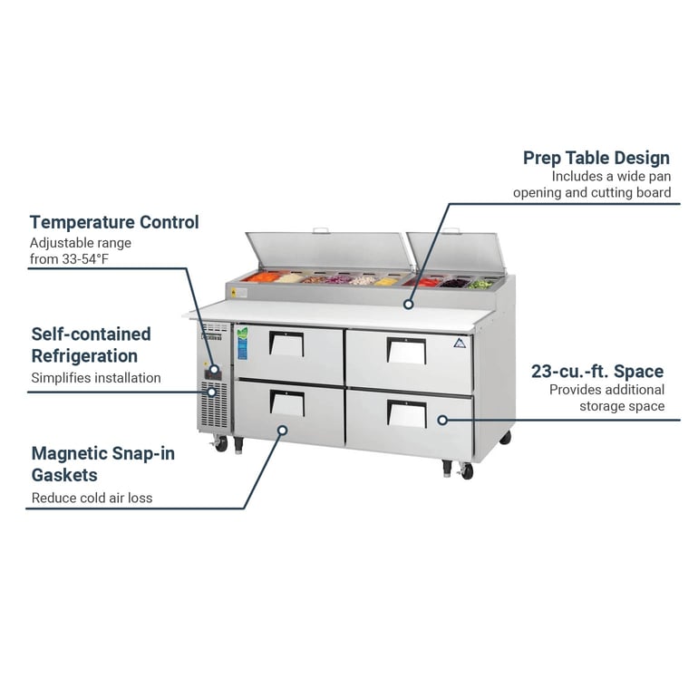 Everest Refrigeration EPPR2D4 Features