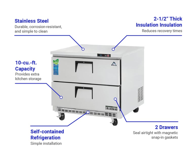 Everest Refrigeration ETBSR2D2 Features