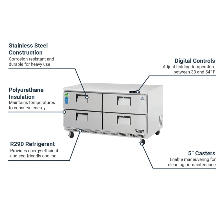 Everest Refrigeration ETBWR2D4 Features