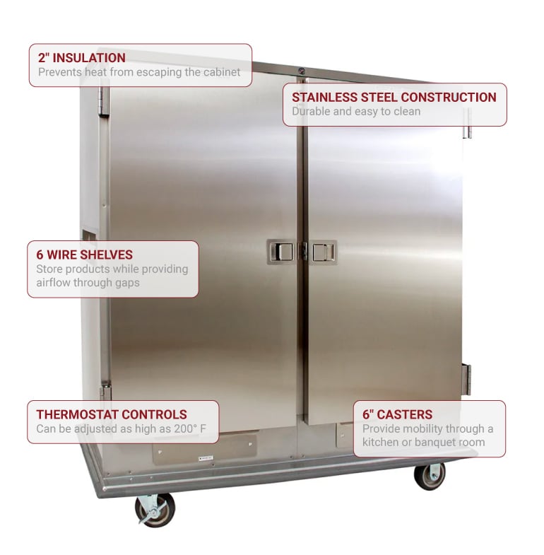 Cres Cor CCB150 Heated Banquet Cart (150) Plate Capacity, Stainless