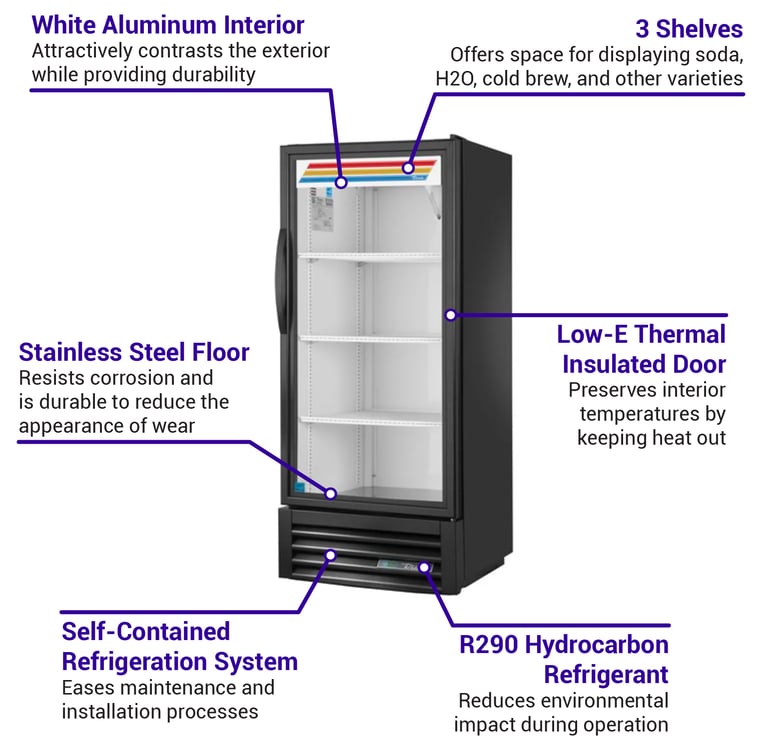 True Refrigeration GDM1058HCTSL01 Features