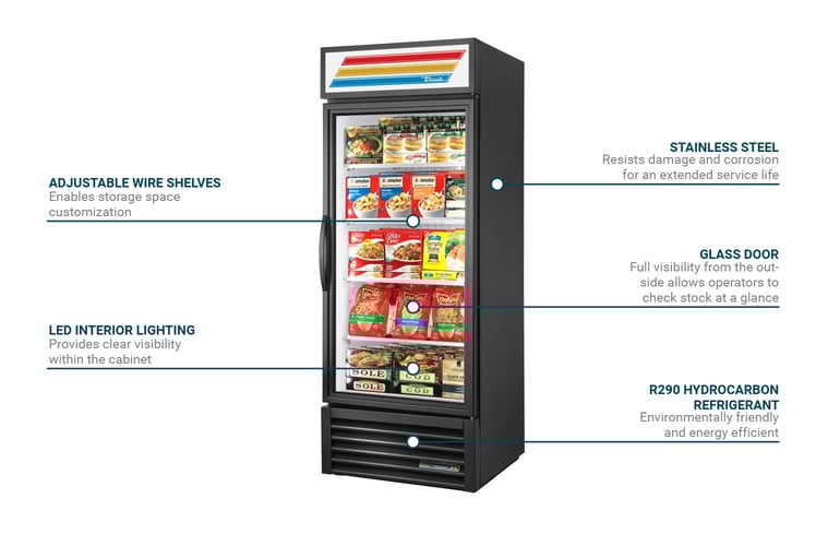 True Refrigeration GDM26FFLXHCTSLB Features