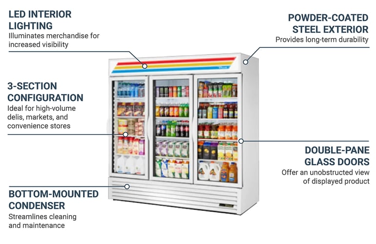 True Refrigeration GDM72HCTSL01WRRR Features