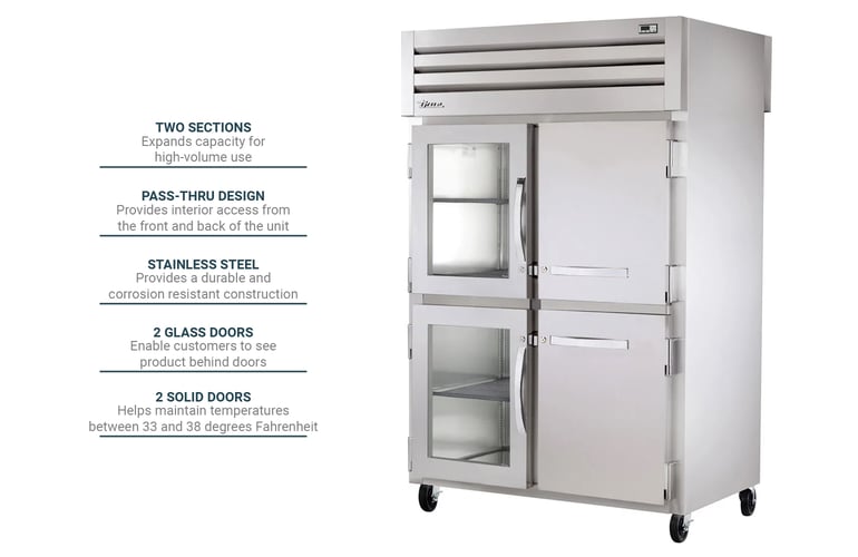 True Refrigeration STR2RPT2HG2HS2G Features