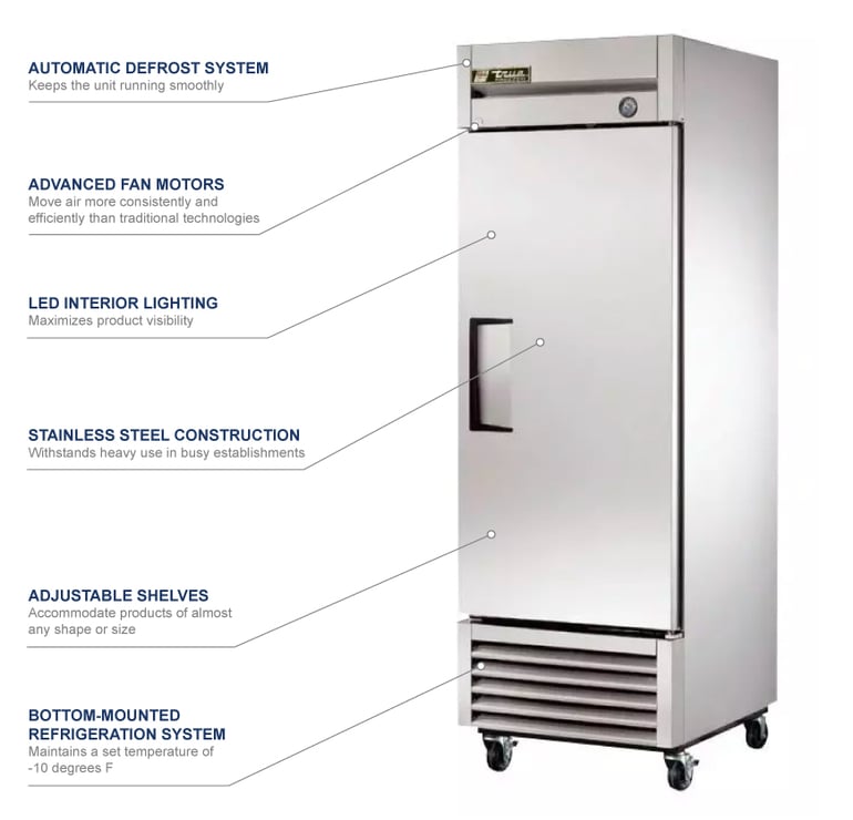 True Manufacturing t23flh Features