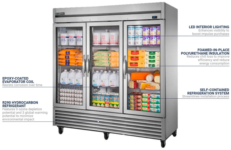 True Refrigeration T72GHCFGD01RRR Features