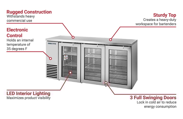True Refrigeration TBB2472GS Features