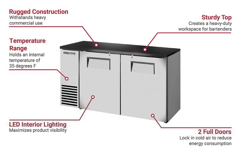 True Refrigeration TBB24GAL60S Features