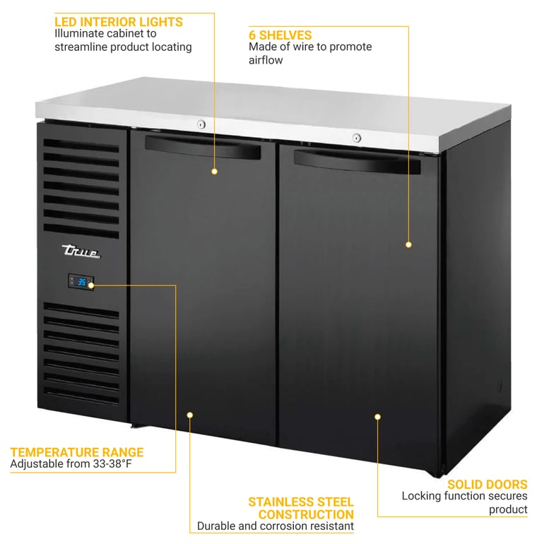 True Refrigeration TBR52RISZ1LBSS1 Features