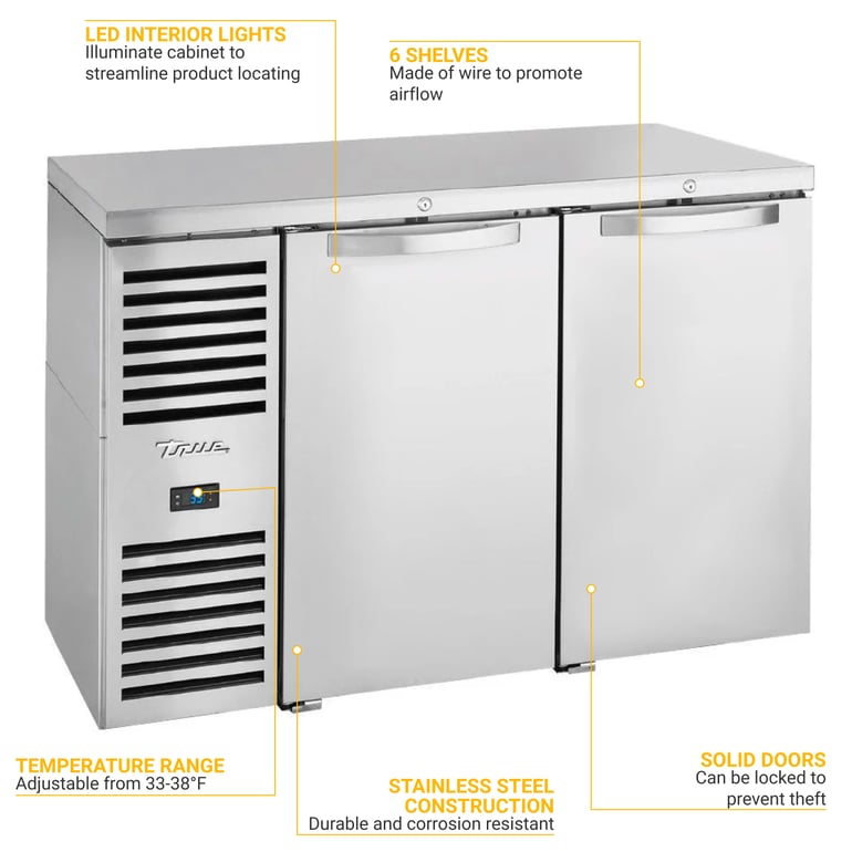 True Refrigeration TBR52RISZ1LSSS1 Features