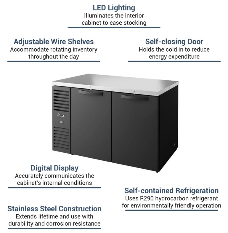 True Refrigeration TBR60PTSZ1LBSSSS Features