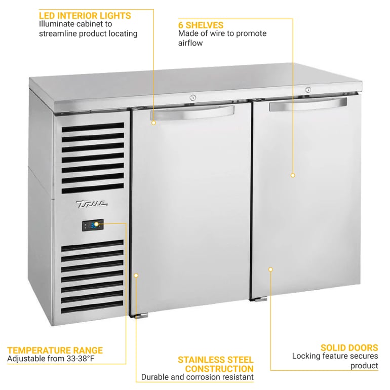 True Refrigeration TBR60RISZ1LSSS1 Features