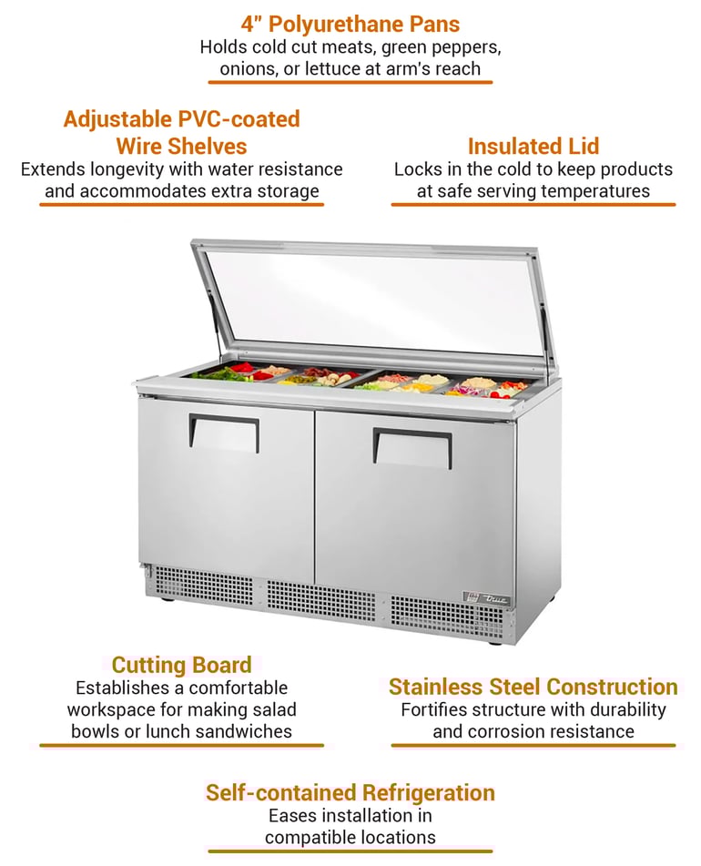 True Refrigeration  TFP6424MFGLIDSP3 Features