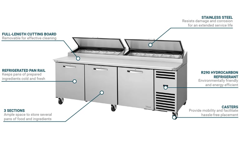 True Refrigeration TPPAT293HCSPEC3 Features