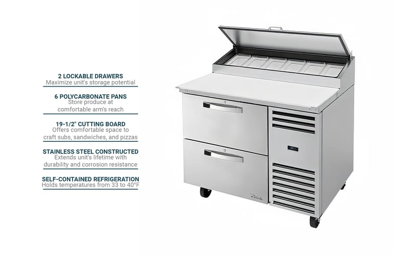 True Refrigeration TPPAT44D2HCSPEC3 Features