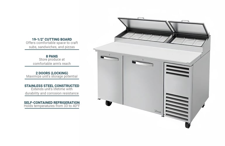 True Refrigeration TPPAT60HCSPEC3 Features