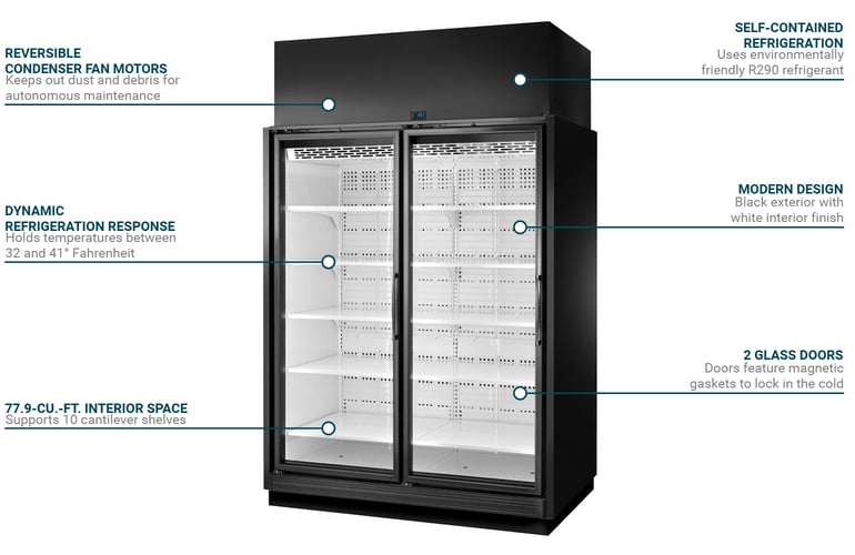 True Refrigeration TRM2MBW1BLLNY4 Features
