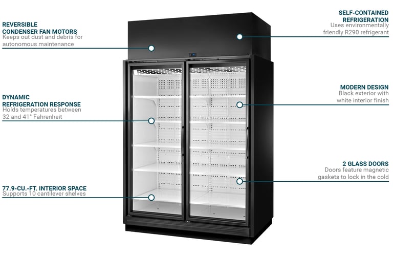 True Refrigeration TRM2MBW1BRRNY4 Features