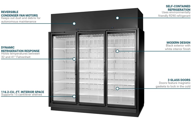 True Refrigeration TRM3LBW1BLLLNY4 Features