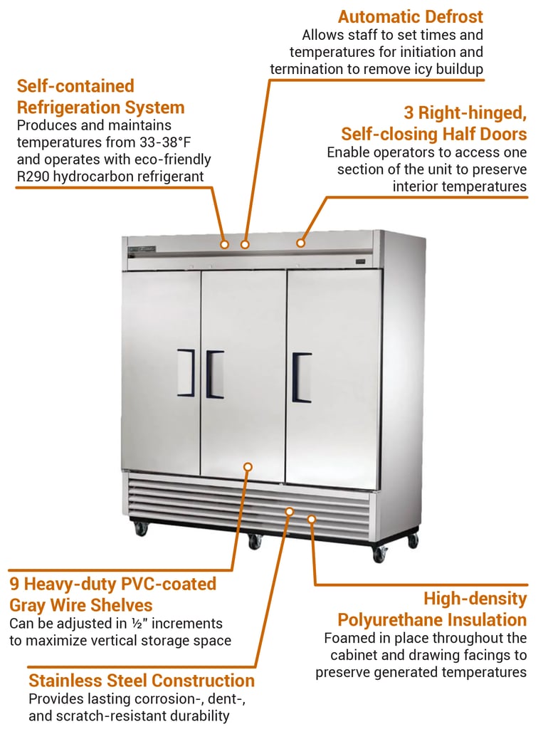 True Refrigeration TS72FALLRH Features