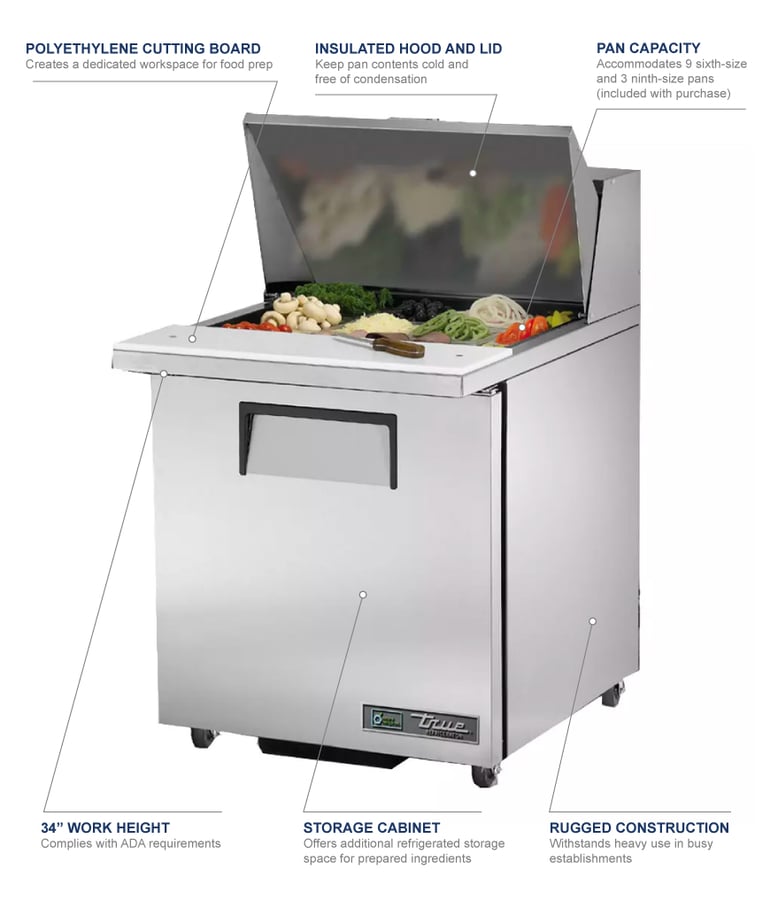 True Manufacturing tssu2712mbadalh Features