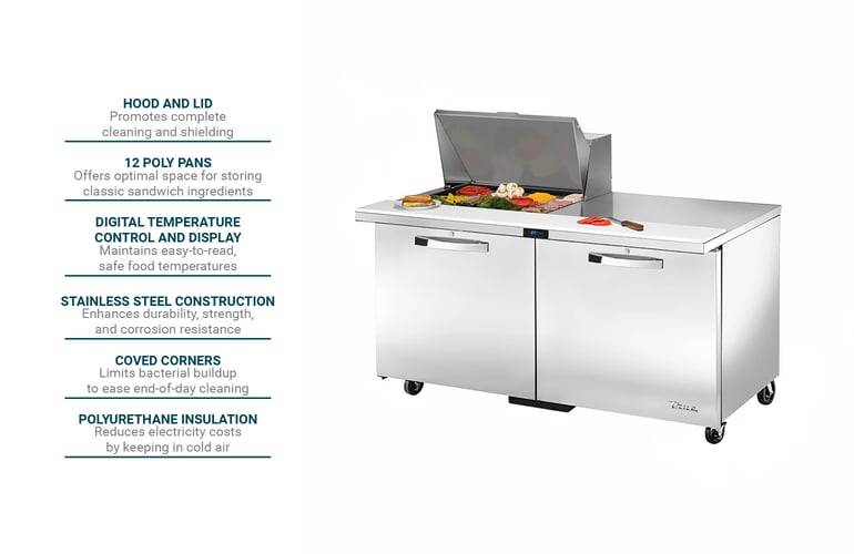 True Refrigeration TSSU6012MBHC3 Features