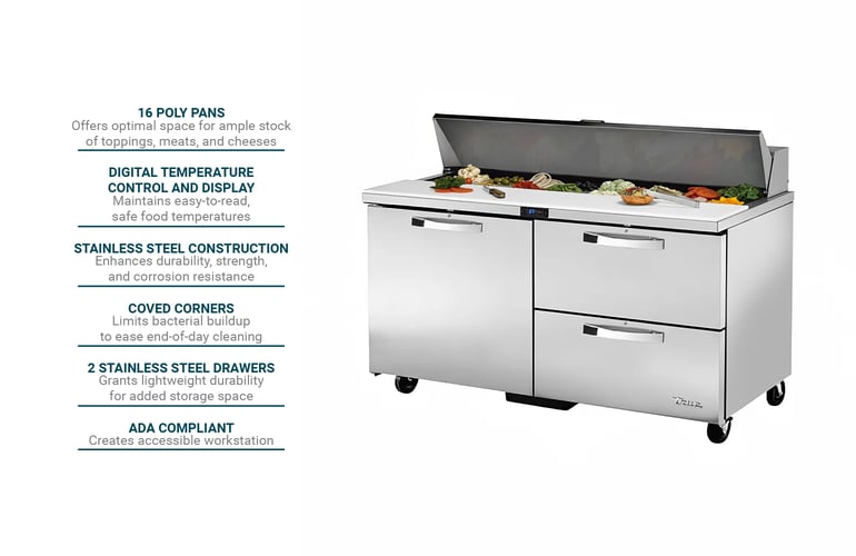 True Refrigeration TSSU6016D2ADAHC3 Features