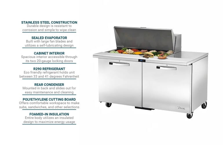True Refrigeration TSSU6018MBHC3 Features
