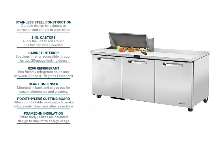 True Refrigeration TSSU7208ADAHC3 Features