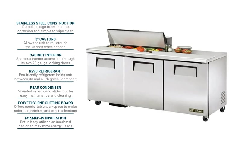 True Refrigeration TSSU7210ADAHC3 Features