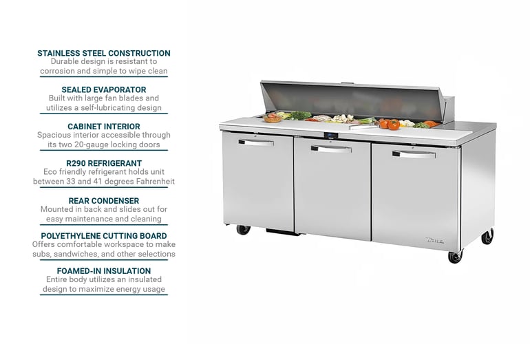True Refrigeration TSSU7216HCSPEC3 Features