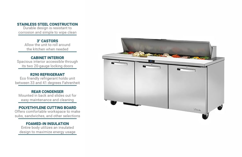 True Refrigeration TSSU7218ADAHC3 Features