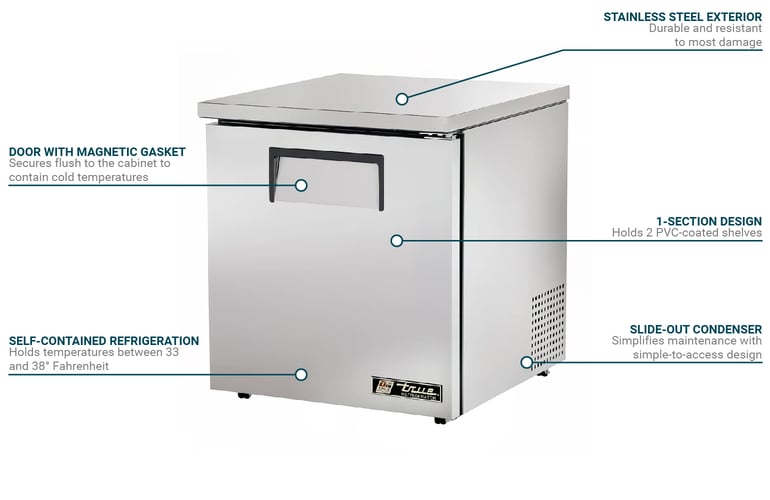 True Refrigeration TUC27CHC Features