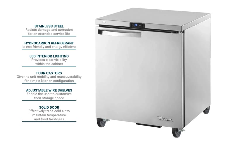 True Refrigeration TUC27HCSPEC3LH Features