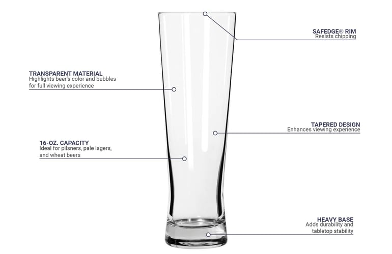 Libbey 527 16 oz Pinnacle Beer Glass