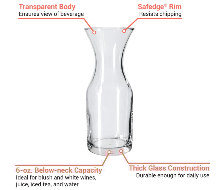 Libbey 97001 19 1/10 8 Oz Wine Decanter Carafe