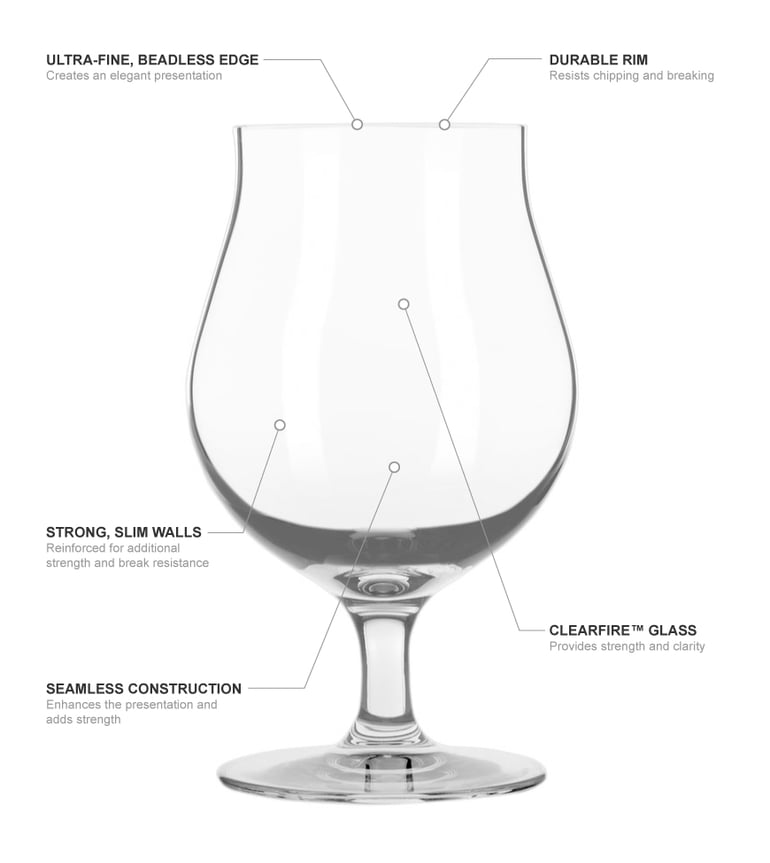 Libbey 9170 13 oz Belgian Ale Glass, Clear