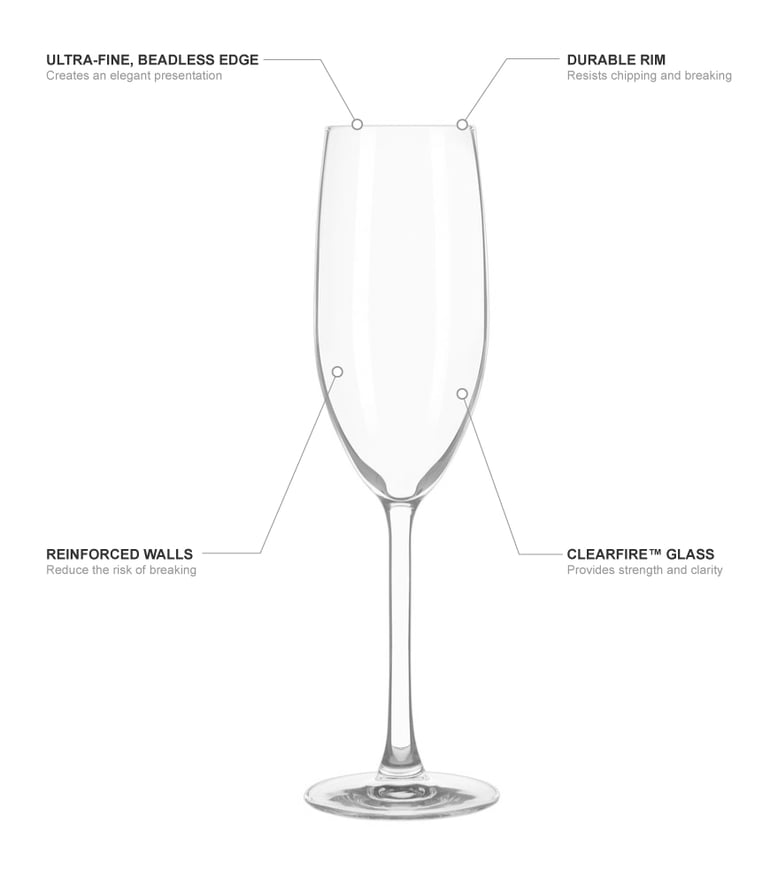 Libbey 228 8.5 oz. Stemless Champagne Flute Glass 