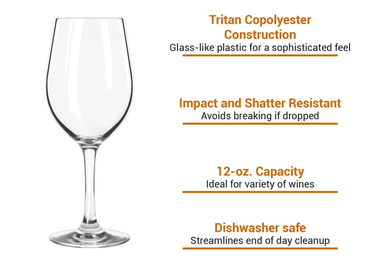 Libbey 92410 12 oz Infinium Wine Glass, Plastic