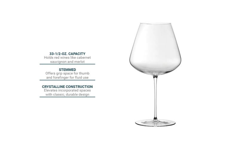 Steelite P32016 33 1/2 oz Stem Zero Ion Elegant Red Wine Glass