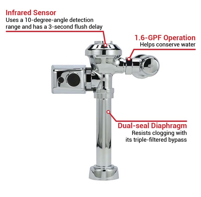 Zurn Industries ZER6000AVWS1CPM Automatic Sensor Flush Valve for