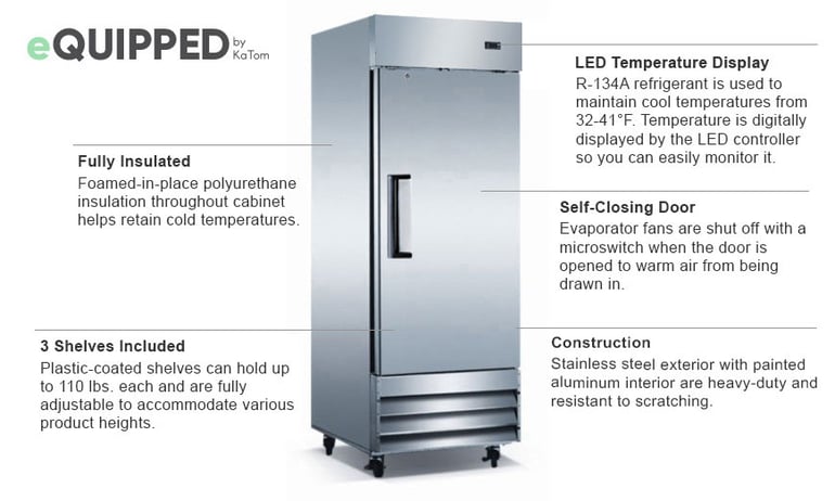 eQuipped Reach-in Refrigerator Features