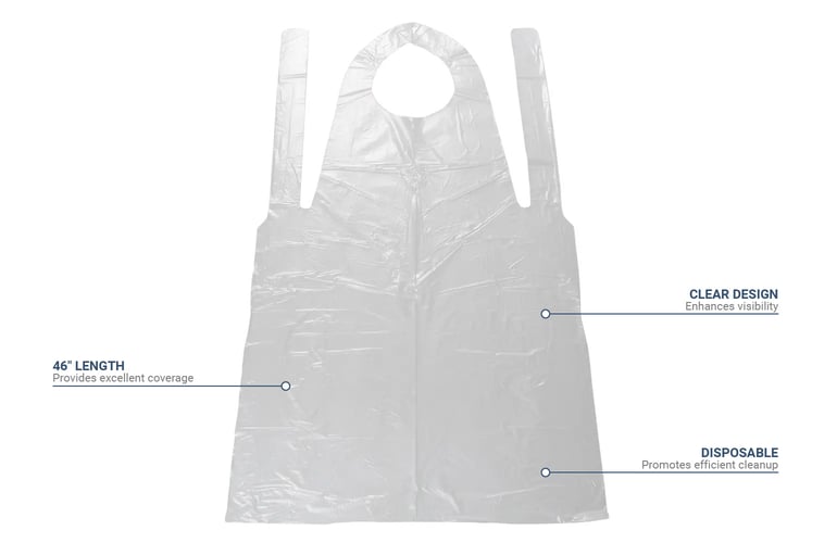 Choose Your Color & Pack Details about   Disposable Apron Cooking 28" x 46" Catering Work 