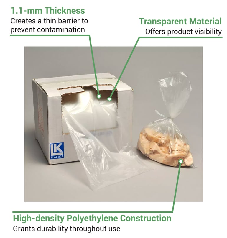 Utility Food Storage Bags w/ Twist Ties - 14 x 10, Poly - 1000 PACK  (100982) - The Brenmar Company